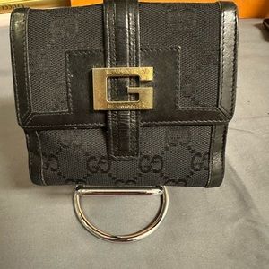Gucci black canvas wallet